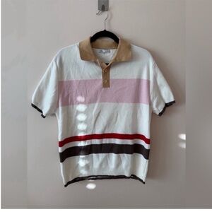Zara Men’s Striped Polo size Medium